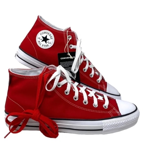 Converse CONS Chuck Taylor Pro Mid Shoes Men's Size Canvas Red Sneakers A02934C - Picture 1 of 10
